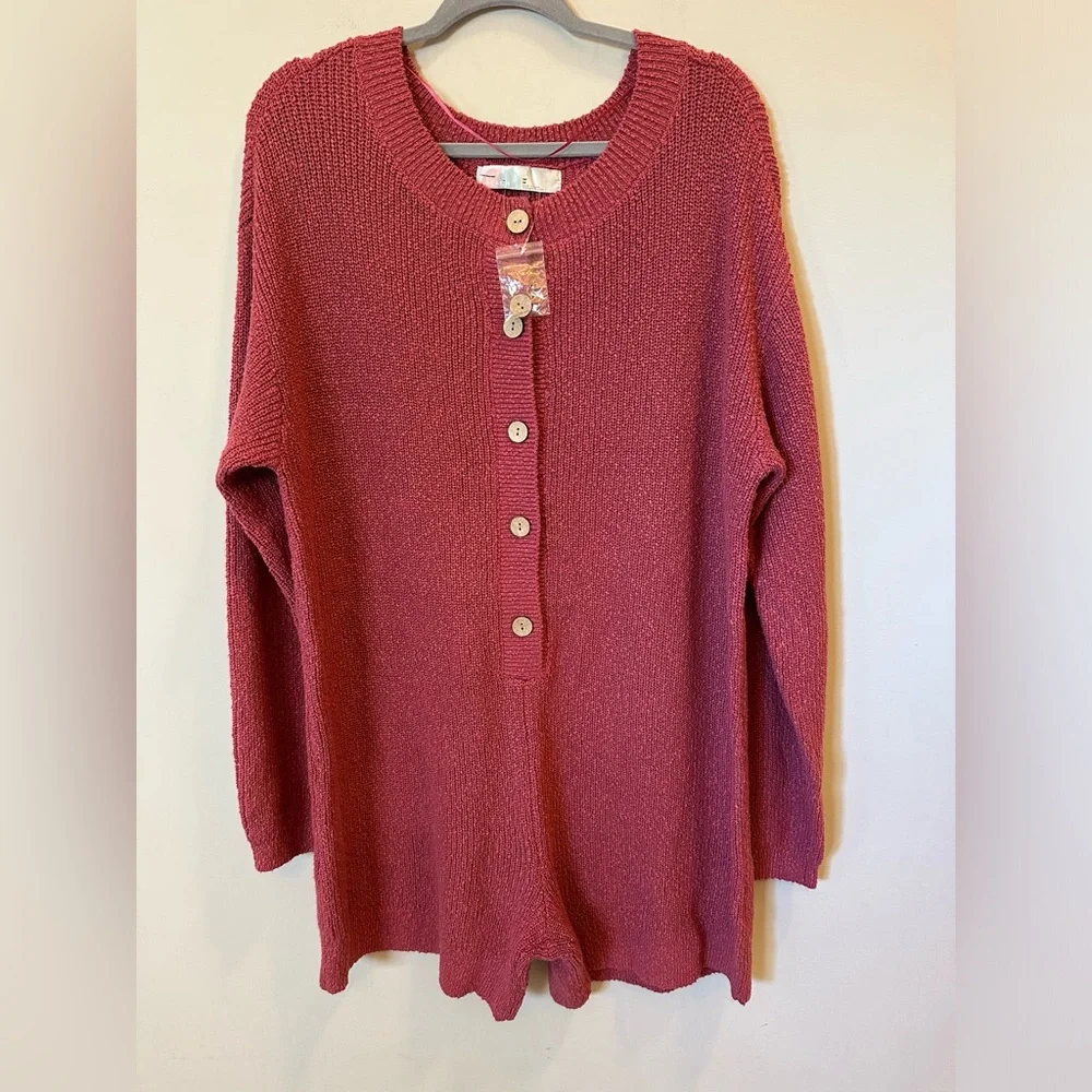 NWOT Free People Beau Sweater Romper - Picture 8 of 11